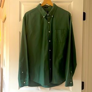 J. Crew, XL, Forest Green, Slim Oxford, Long Sleeve Button Down, 100% Cotton